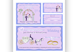 Wedding invitation, thank you card, a Flyer Template by Netkoff