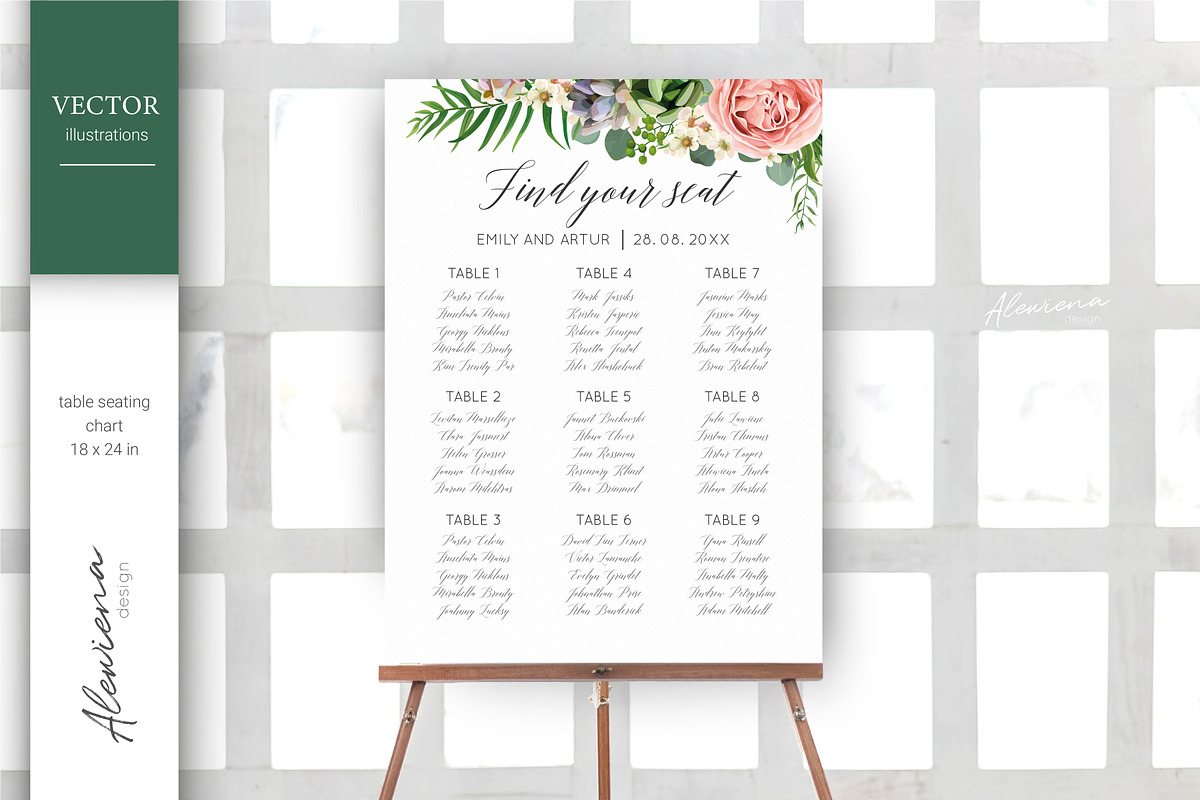 Wedding set - Tropical blossom, an Invitation Template by Alewiena (Photo 9 of 14)