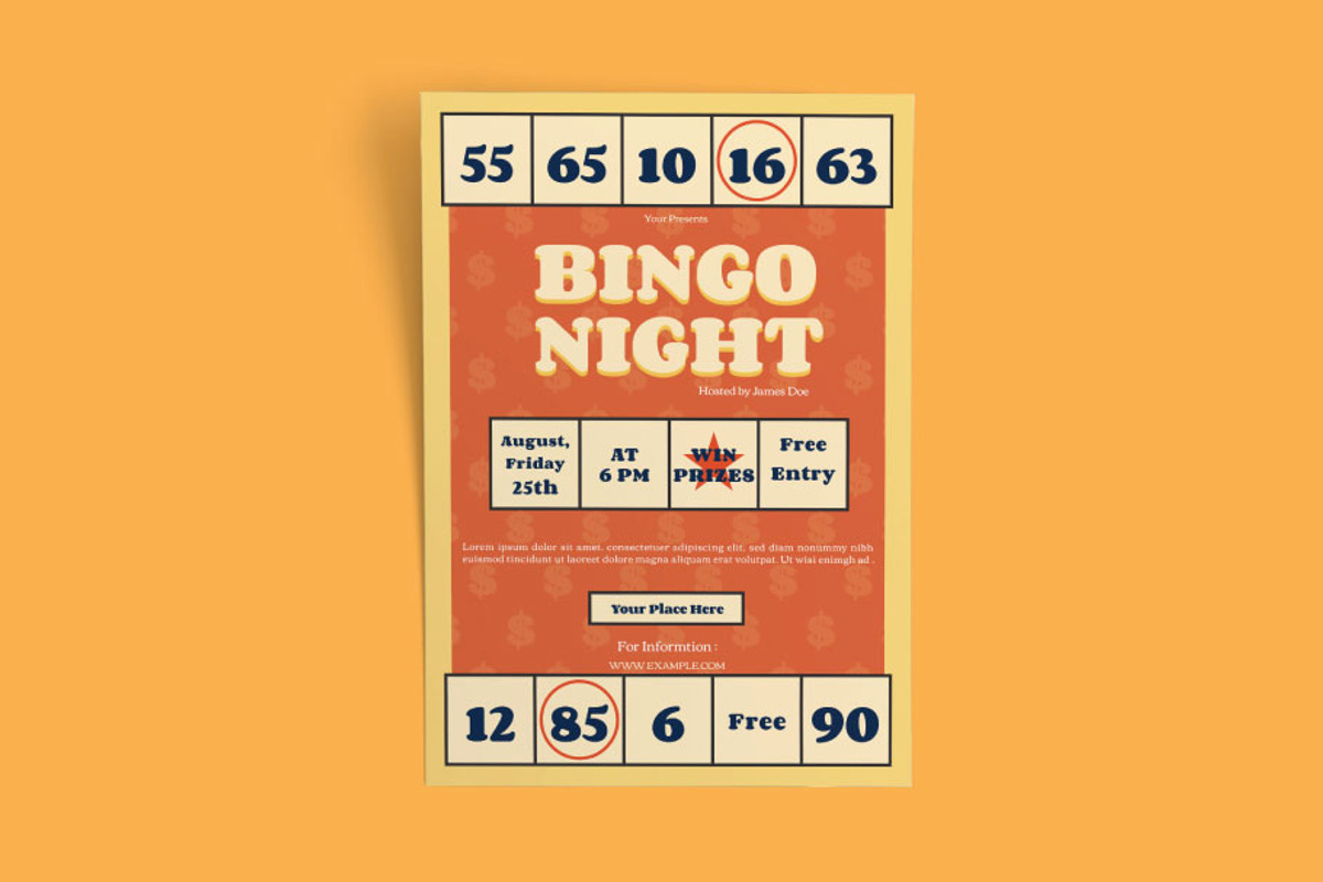 Bingo Night Flyer, a Flyer Template by FaraHelal (Photo 1 of 3)
