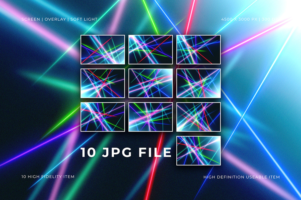Color Beam Laser Overlay, a Texture Graphic by Pitchlook.Studio (Photo 2 of 2)