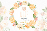 Nude & gold. Watercolor clipart, a Texture Illustration by LABFcreations (Thumbnail 9 of 11)