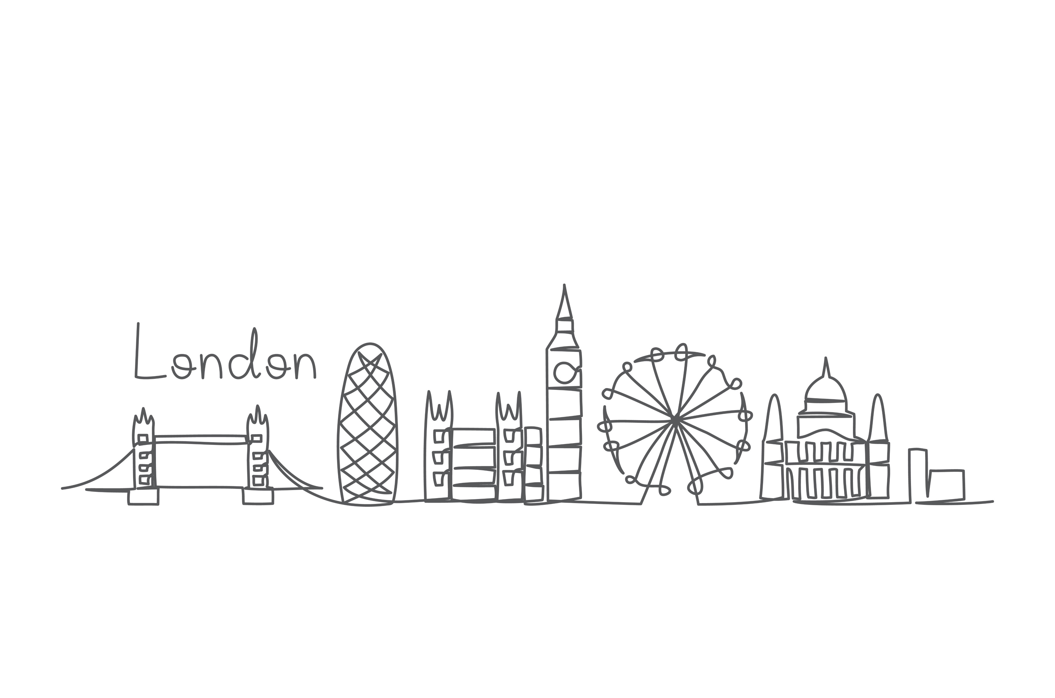 London One line drawing London, an Illustration by IhorZigor