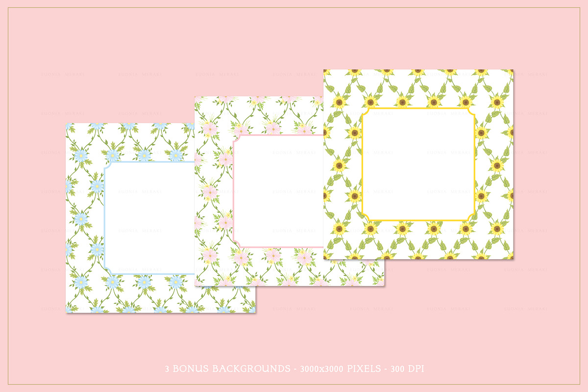 Cottagecore Pattern 20 Flower Vine, a Pattern Graphic by Euonia Meraki (Photo 5 of 21)