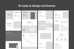 UI UX Design Portfolio Wireframe