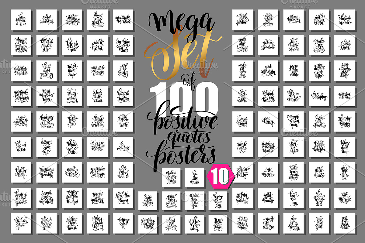 100 POSITIVE QUOTES, a Flyer Template by karakotsya (Photo 1 of 9)