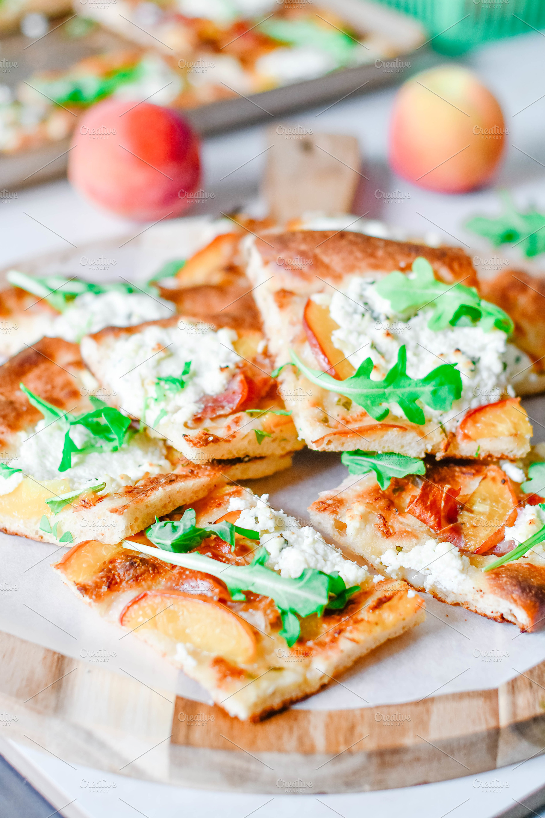 Peach Pizza Bianca, a Food & Drink Photo by House of Kerrs