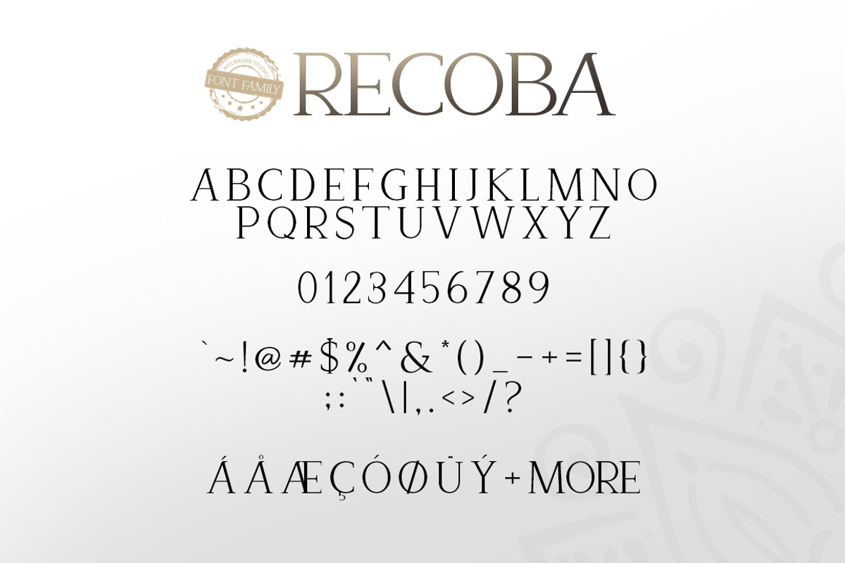 Recoba Font Family preview 6