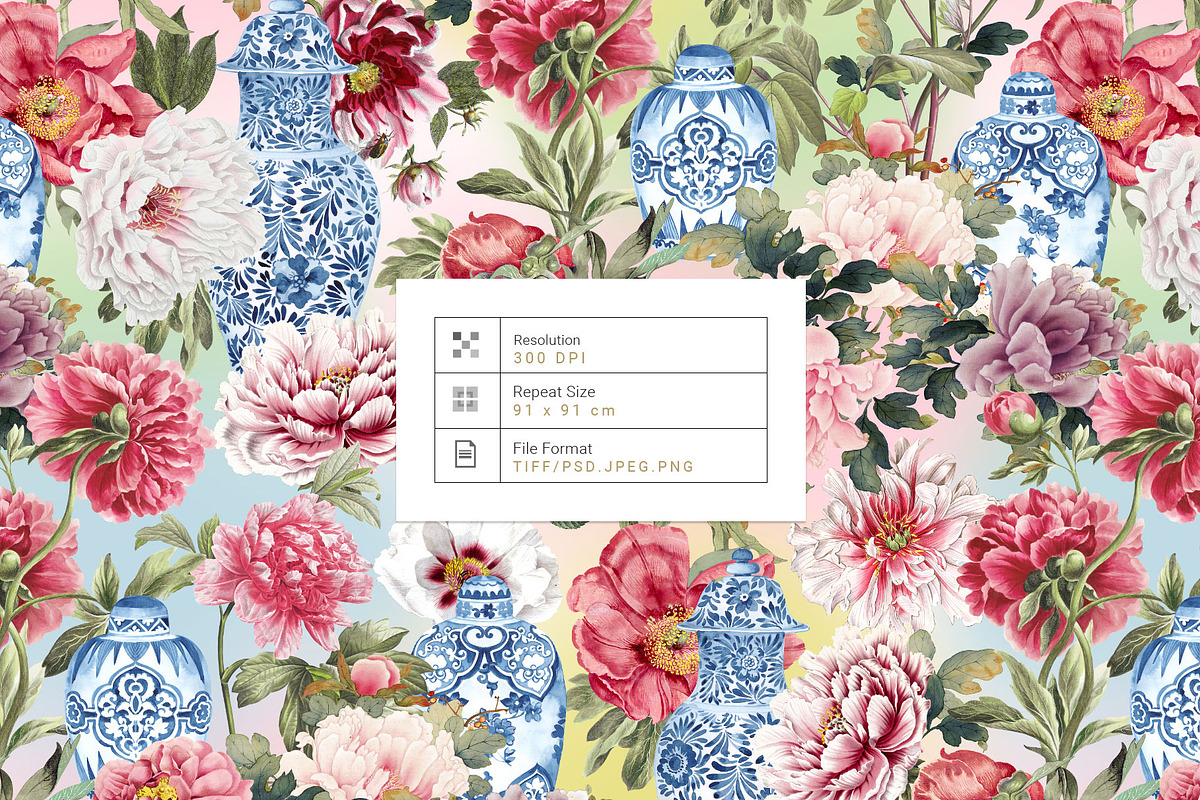 Jardiniere, Exquisite Print Design!, a Pattern Graphic by Pink Linen (Photo 3 of 11)