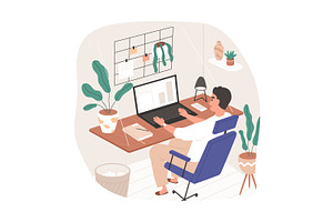 Freelance People Working Remotely