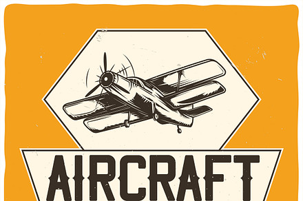 Original label typeface Aircraft, a Symbol Font by Anton Antipov