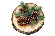 Christmas Wood Slice clipart, an Illustration by Designworld (Thumbnail 4 of 6)