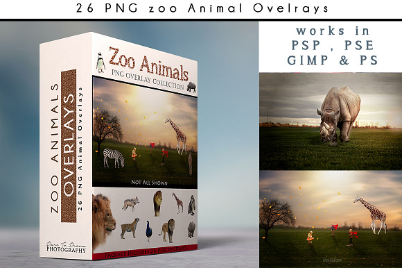 26 - PNG - Zoo Animal Overlays preview 5