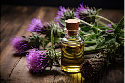 Beneficial Burdock essential oil, a Nature Photo by Ylivdesign