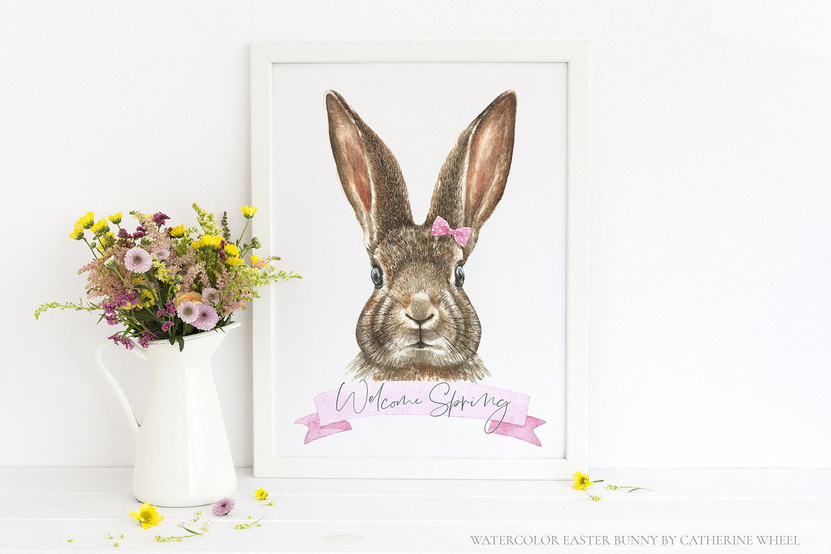 Watercolor Easter Bunny Creator, an Animal Illustration by Catherine Wheel (Photo 7 of 15)