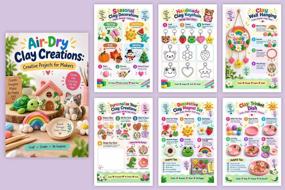 Air-Dry Clay Creations, a Stationery Template by Designmela01 (Photo 5 of 6)