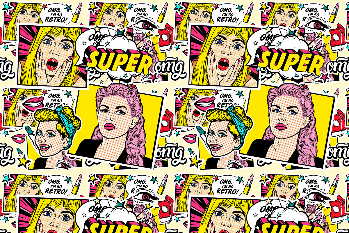 Crazy Pop Art Pattern, a Pattern Graphic by verywell (Photo 1 of 2)