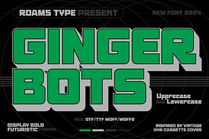 Ginger Bots - 80’s VHS Typeface