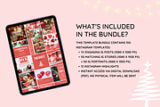 Red Christmas Instagram Templates, a Social Media Template by SunshineStudioBoutique (Thumbnail 3 of 8)
