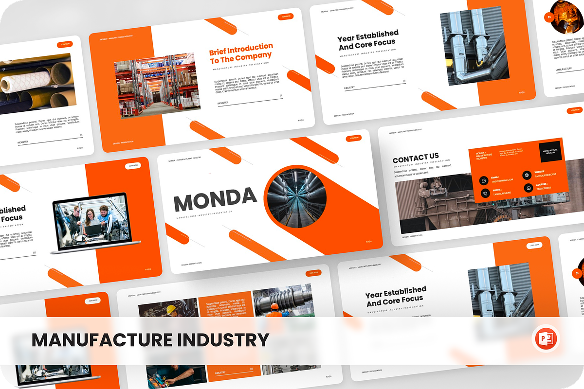 Manufacture Industry PowerPoint, a Presentation Template by SquidPixey (Photo 1 of 6)