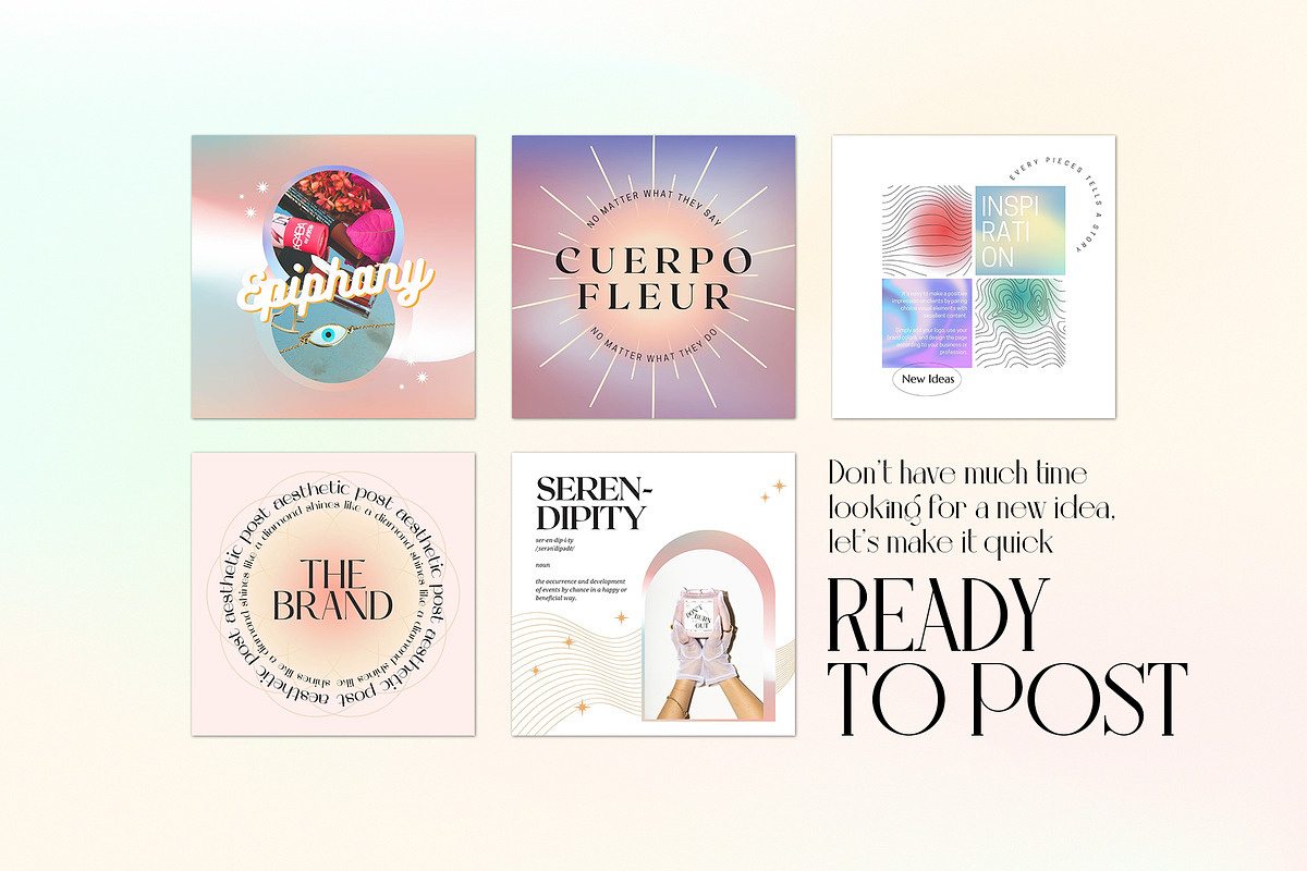 Instagram Aesthetic Gradient CANVA, a Social Media Template by Analogi Studio (Photo 5 of 36)
