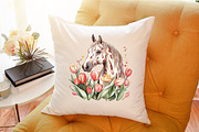 Watercolor Spring Horses Clipart, an Illustration by Sublimation Artist (Thumbnail 6 of 6)