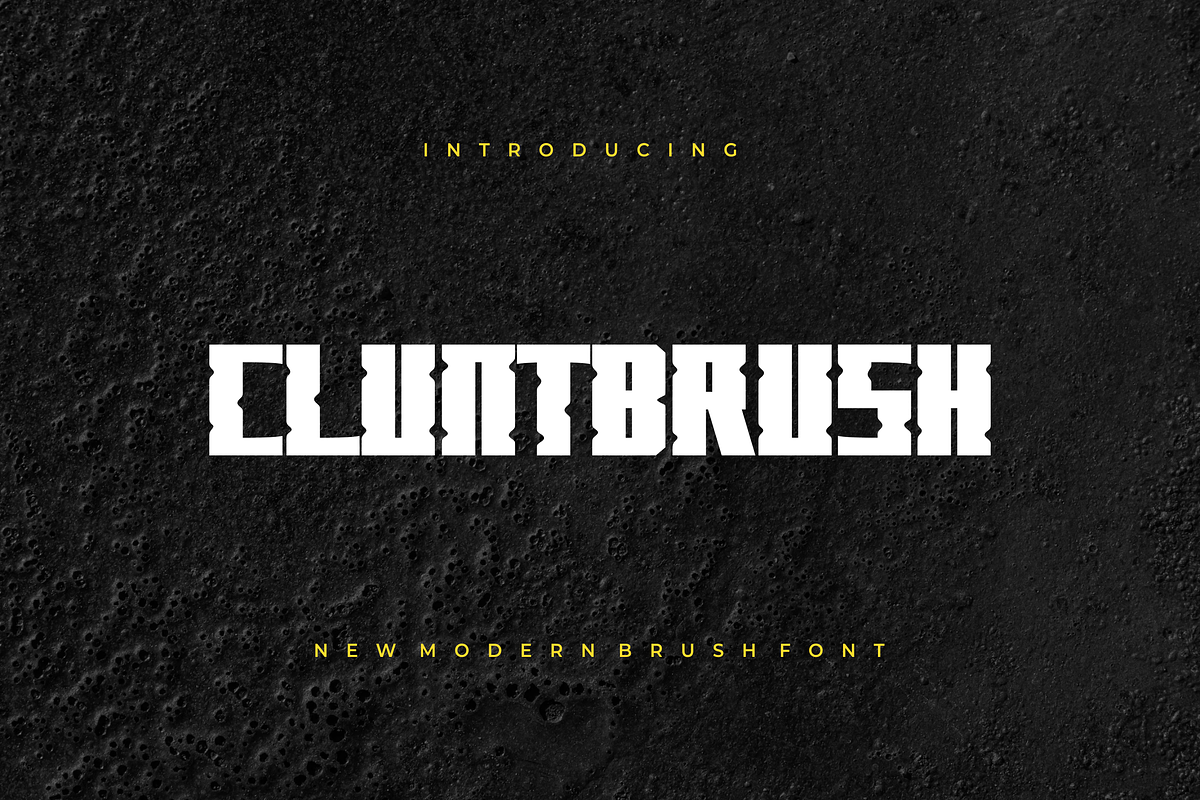 Cluntbrush - Font, a Sans Serif Font by artchiles_design (Photo 1 of 5)