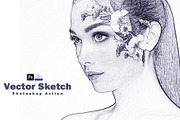 Vector Sketch Photoshop Action, an Action Add-On by Jacpot007 (Thumbnail 1 of 6)
