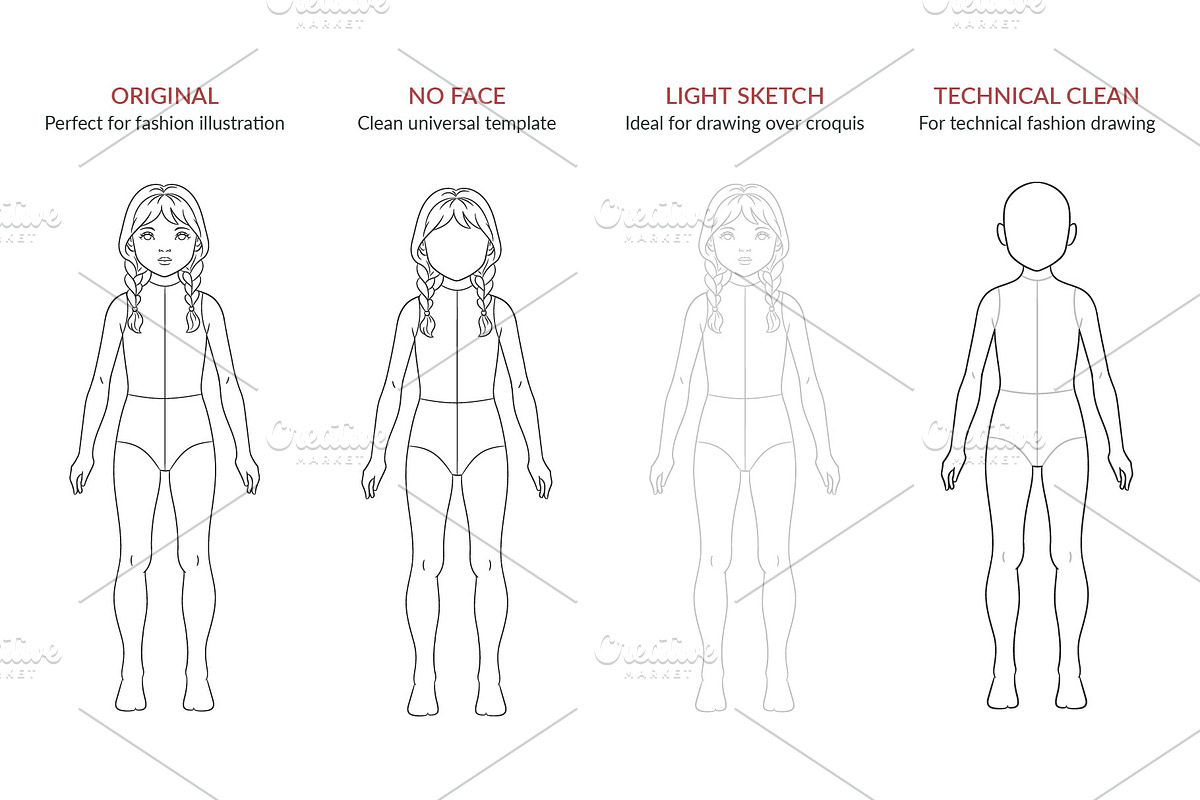 Kids Fashion Croquis Bundle, a Person Illustration by Shorena Fashion Draws (Photo 9 of 13)