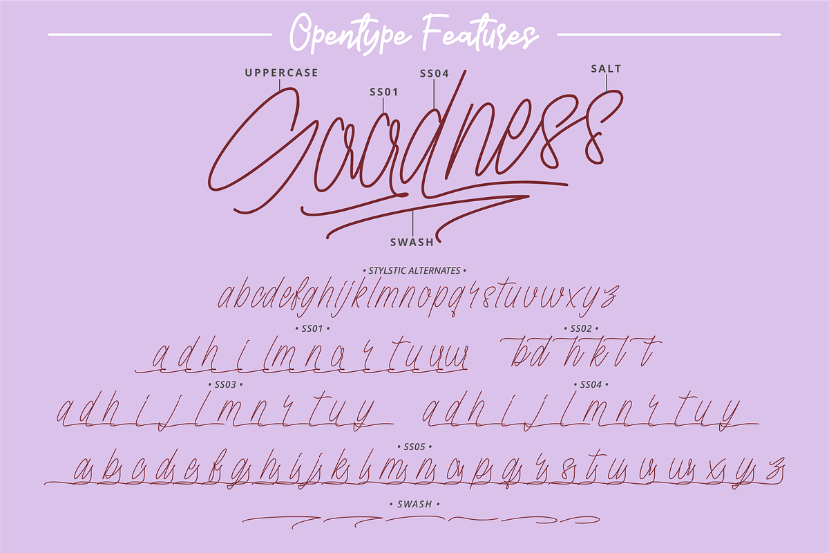 Grace Moretza Font, a Script Font by Mabhal Studio (Photo 7 of 9)