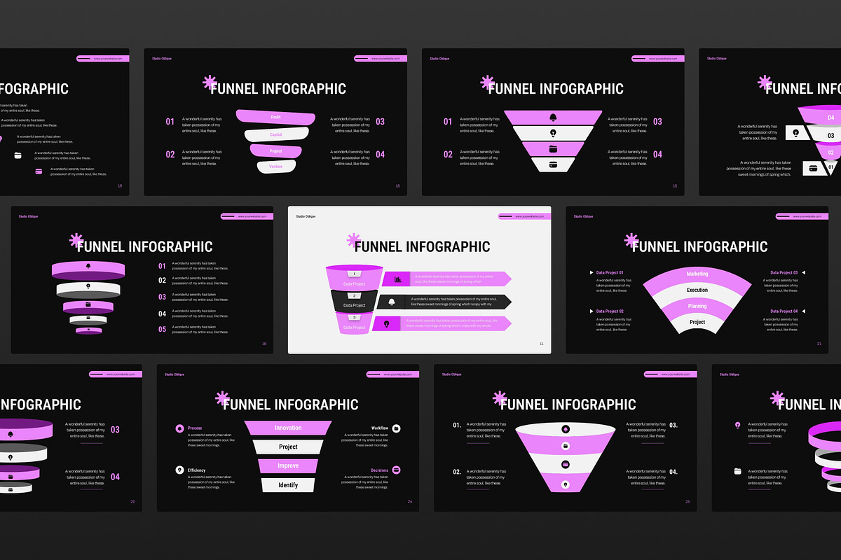 Funnel Diagram PowerPoint, a Presentation Template by Premast (Photo 3 of 5)