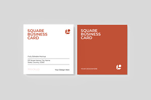 Square Business Card PSD Mockup, an Advertising Mockup by graphypix