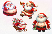 Christmas Funny Fat Santa Claus, an Illustration by Dream Creation (Thumbnail 7 of 7)