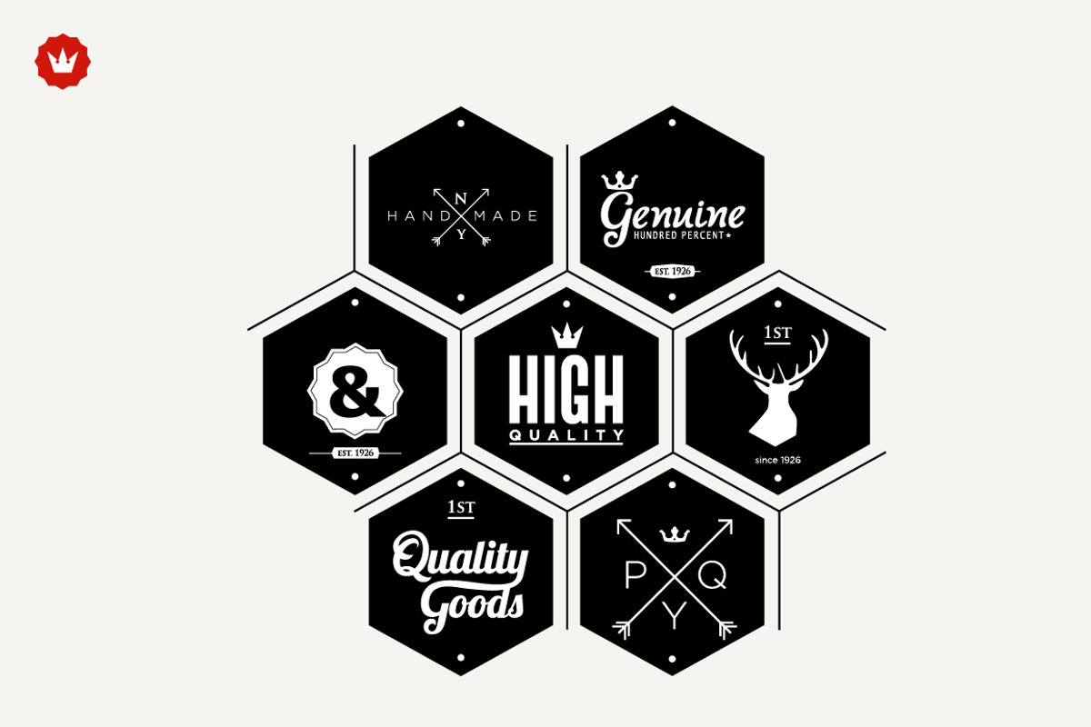 Huge set of Retro Badges, Labels, an Illustration by Noka Studio (Photo 2 of 3)