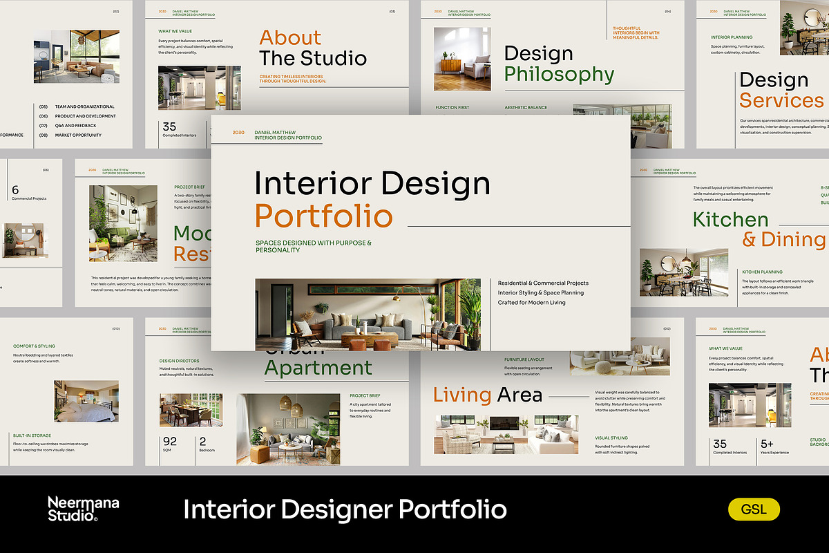 Beige Minimal Interior Design GSL, a Presentation Template by Neermana (Photo 1 of 4)