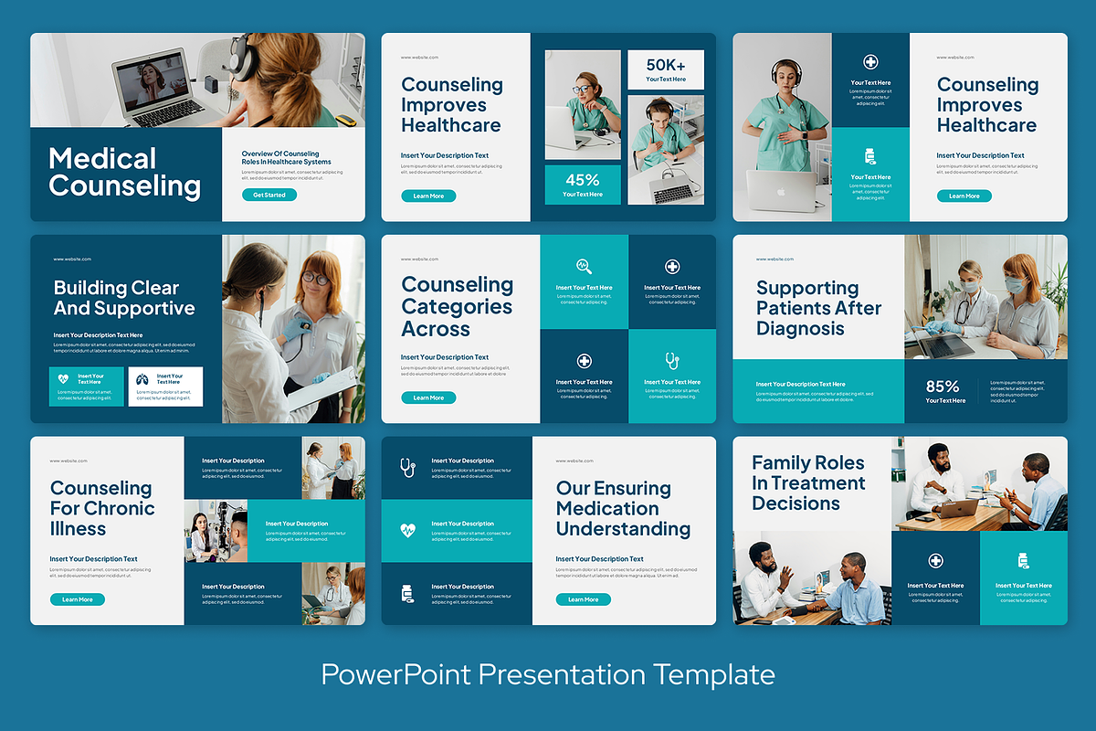 Blue White Medical Counseling, a Presentation Template by Sixtemp (Photo 2 of 3)