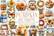 Pumpkin Season Clipart Png, an Illustration by SinaCreation (Thumbnail 1 of 7)