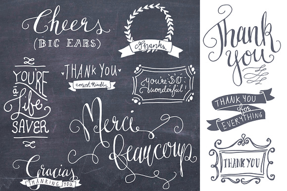 Thank You Photoshop Overlays Vectors preview 7