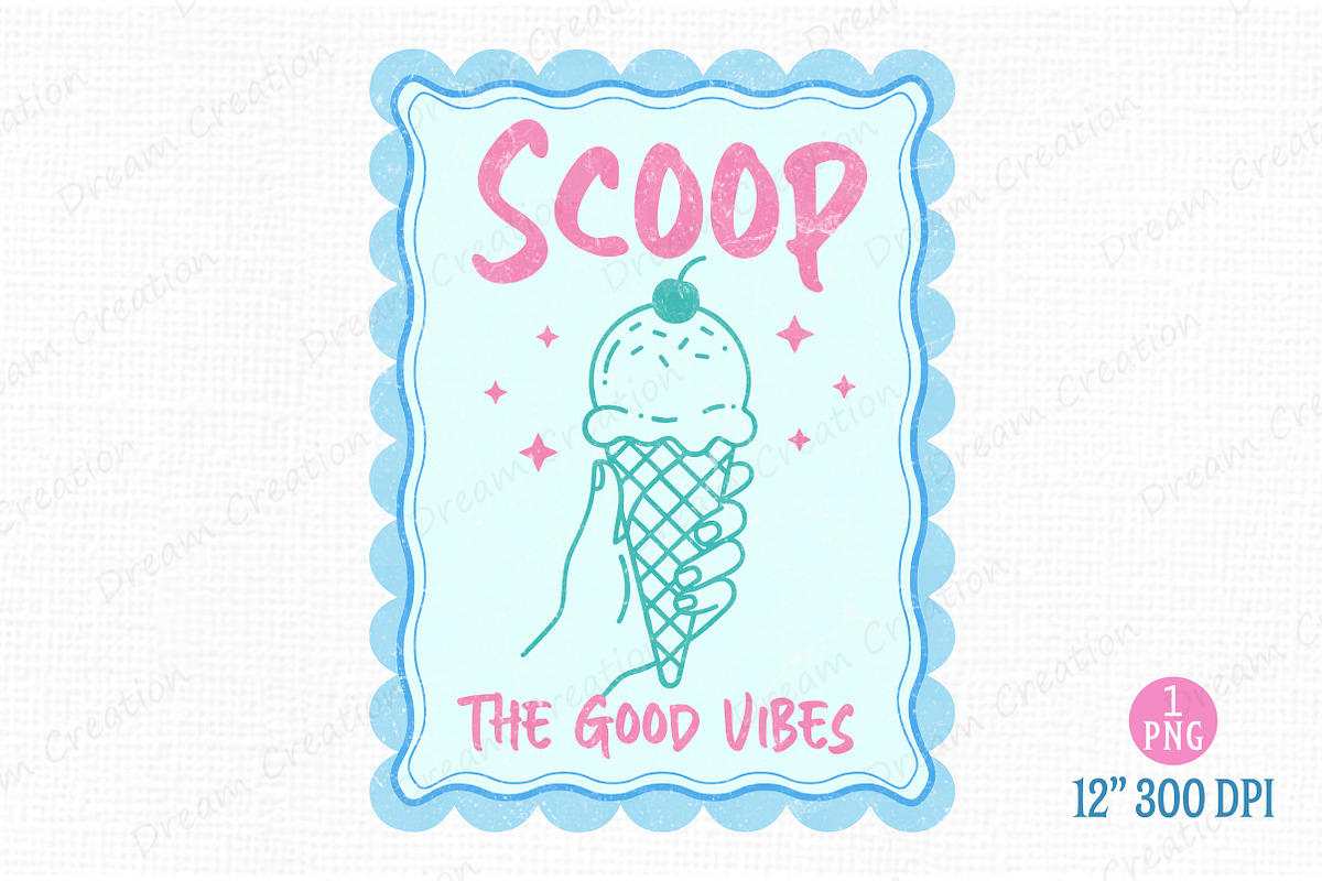 Summer Ice Cream Hand Drawn Line Art, an Illustration by Dream Creation (Photo 1 of 7)