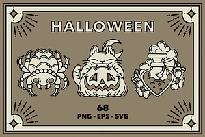 Halloween set, an Object Illustration by heyXeni