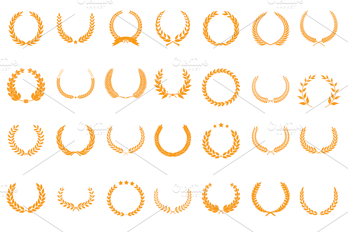 Golden laurel wreaths of the winner, an Object Graphic by ProArt