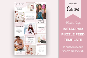 Instagram Puzzle Feed Template Blush