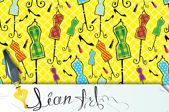 Seamless Background With Mannequins