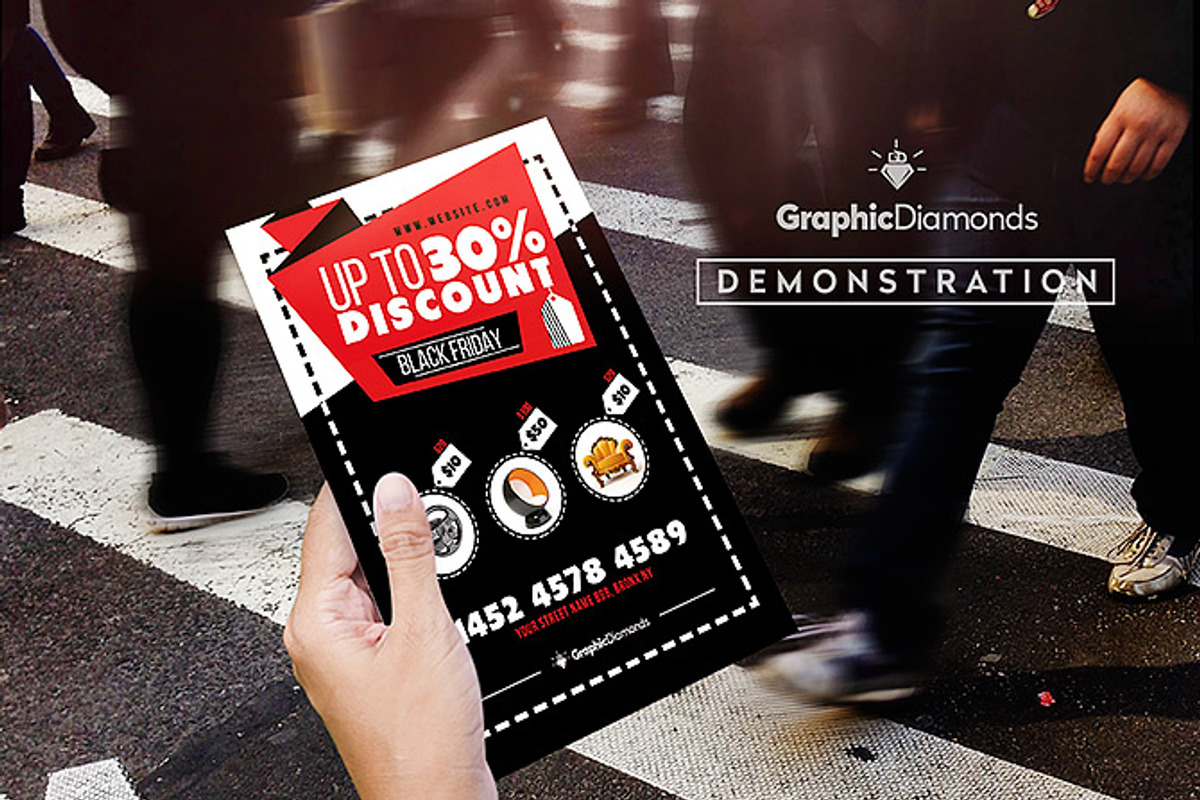 Black Friday Deals Flyer, a Flyer Template by GraphicDiamonds (Photo 2 of 5)