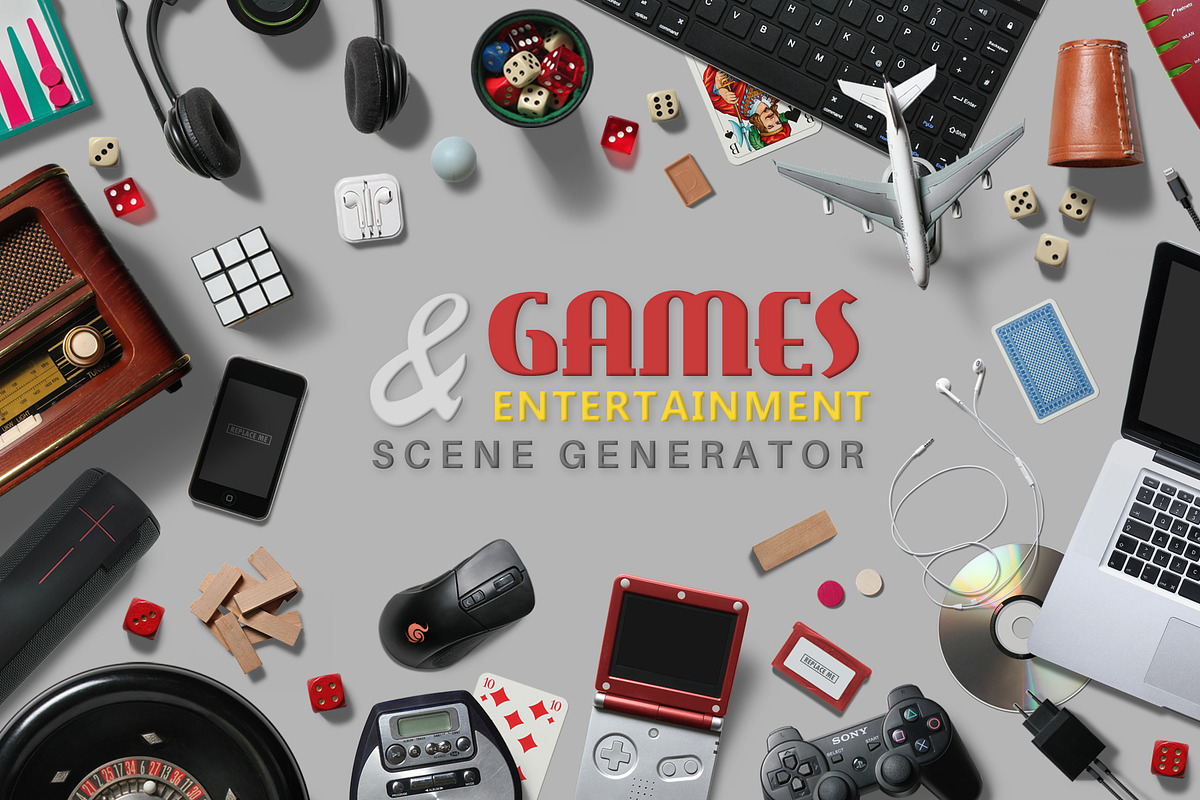 Games & Entertainment Scene Creator, a Cups & Container Mockup by h3design (Photo 1 of 11)