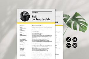 Modern Resume Template | Word, Canva, a Resume Template by Occy Design