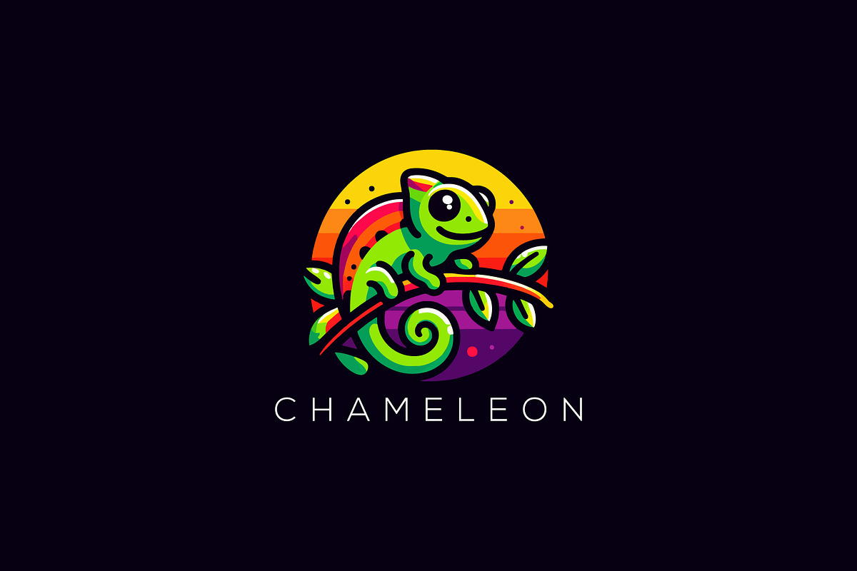 Chameleon Logo, a Graphic by Usman