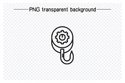 Industrial Crane Hook Line Icons, an Outline Icon by Designfour (Thumbnail 2 of 7)