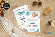 Blue Airplane Baby Shower Invitation, an Invitation Template by Snapybiz (Thumbnail 9 of 10)