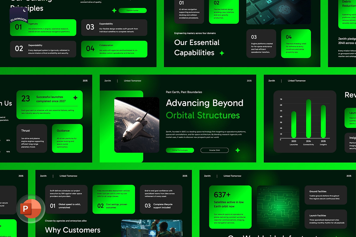 Space Technology Company Profile, a Presentation Template by Claymoon Lab (Photo 2 of 7)