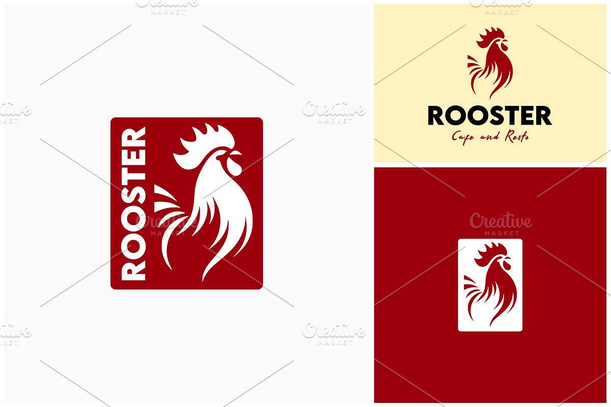Rooster Fried Chicken or Farm logo, a Branding & Logo Template by Enola99d